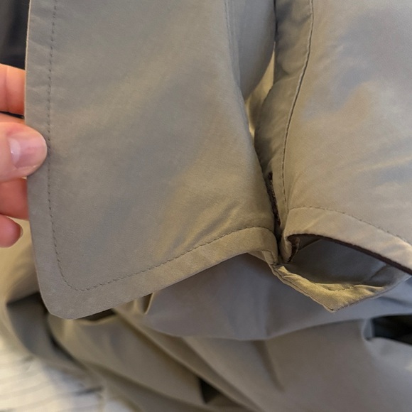 Docayro Men's Tan Coat with Dark Brown Collar - Picture 13 of 16